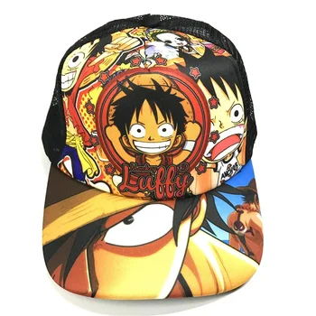 Viens Gabals Ace Anime Cepuri Luffy Pīļu Mēles Beisbola cepure Naruto Sejsegu Acs Cepuri Helikopters Hip-hop Cepuri Vīriešu un Sieviešu Pāris, Cepure