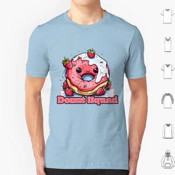 Zemeņu Donut-Donut Squad-Design ( Tipogrāfija ) T Krekls 6Xl Foršs Kokvilnas t-veida Donut Zemeņu Smieklīgi Tipogrāfijas Dizaina Komanda
