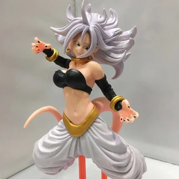 Karstā 22 cm Dragon Ball Z anime Super Saiyan sieviešu Obu Bioroid 21 rīkoties ar PVC skulptūru sērijas modelis rotaļlietas, bērnu svētku dāvanu