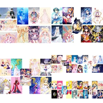 Sailor Moon Hino Rei Kino Makoto Pašdarinātu Anime Spēle Rakstzīmes Kristāla Kartes Uzlīme Autobusu Kartes Uzlīme Classic Series Dāvanas, Rotaļlietas