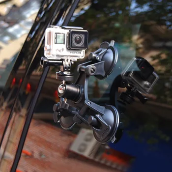 Auto Action Camera piesūcekni, par GoPro Hero 9 8 7 5 Melns SJCAM SJ7 Yi 4K H9 Go Pro 7 Osmo Mount Logu Stikls Sūcējs Piederumu