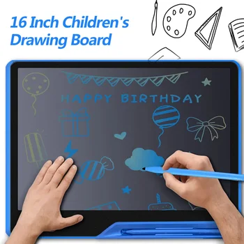 16Inch LCD Bērnu Zīmēšanas Tablete Rotaļlietas Meitenēm Zēniem Elektroniskā Rotaļlieta Rakstiski Tabletes Uzlādes Rokraksta Pad Bērniem Dāvanu