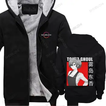 Touka Kirishima Tokyo Vampīrs rudenī Vīriešiem krīt Grafiskais hoodies Unikālo Anime Manga Japānā hoodies Loose Fit Kokvilnas flīsu Augšu
