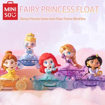 MINISO Blind Lodziņā Disney Princess Sērijas Gem Peldēt sniegbaltīte Pelnrušķīte Belle Aurora Ariel Jasmīns Rapunzel Meitenes Dzimšanas dienas Dāvana