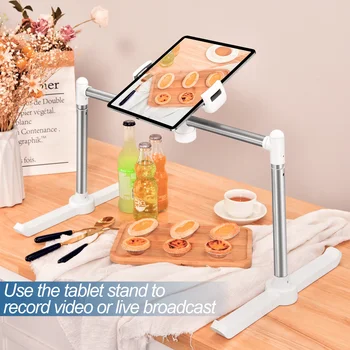 Oatsbasf Tablet Stand Tālruņa Turētājs Gultas Daudzfunkcionāls Plaukts ar Regulējamu Augstumu Salokāms iPad Norēķinu Stāvēt Pad Turētājs, Dīvāns