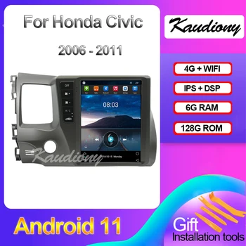 Kaudiony Tesla Stils Android 11 Honda Civic 2013-2019 Auto Radio, GPS Navigācija, Auto DVD Multimedia Player 4G Stereo DSP