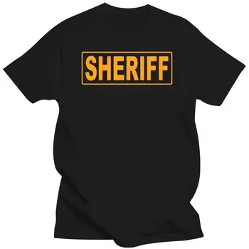 Vīriešu Apģērbu Modes Gadījuma Vīriešu Kokvilnas T-Krekls Šerifa Amatpersona T-Krekls / Tiesībaizsardzības Šerifa T-Krekli Hip Hop T-Veida Topi