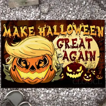HX Halloween Doormats Padarīt Halovīni Lieliski Atkal Smieklīgi Trumpis Ķirbju House Doormat Āra Iekštelpu Mats