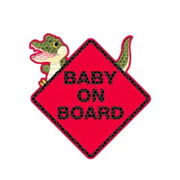 Baby On Board Zīme Bērnu Uz Kuģa, Uzlīmes Automašīnām, Smieklīgi Drošības Brīdinājuma Uzlīme Atstarojošs Brīdinājuma Uzlīmes Nakts Drošības Uzlīmes