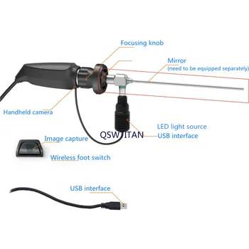 HD, 2K rokas portatīvo Operācijas, Endoskops Video Kamera ar LED 5W gaismas avots