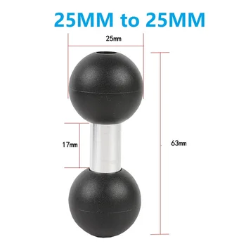 25mm līdz 15mm/17 mm/25mm Saliktu Bumbu Adapteris Nozares Standarta Dual Ball Kontaktligzdas Montāža Ieroču Darbojas Stiprinājuma Piederumus