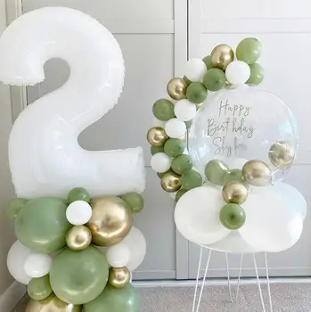 40inch Liela Balta Numuru attēls Baloni 30 50 Gadus Pieaugušo Happy Birthday Gadadienu Apdare Piederumi