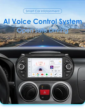 Android Autoradio par Fiat Fiorino 2008-2017 Par Citroen Nemo GPS Stereo Peugeot Bipper Multivides Video atskaņotājs 7862 Carplay