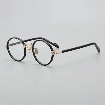 Augstas kvalitātes dizaineru zīmolu acetāts acu brilles Recepšu tuvredzīgs lasījumā sieviešu brilles rāmis Apaļas elegants retro brilles