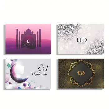 Dāvanu Musulmaņu Dāvanas Eid Apsveikuma Kartītes Eid Mubarak Kartes, Aploksnes Ar Eid Kartēm un Aploksnes Komplekts Ramadāna Eidi Aploksnes