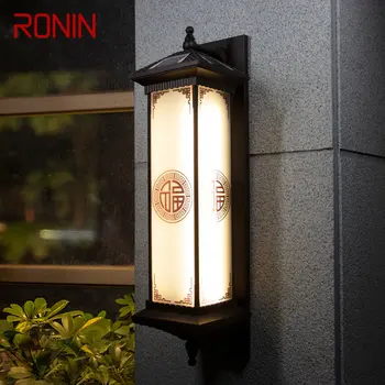 RONIN Solar Sienas Lampa, Radošumu Ķīnas Āra Sconce Gaismas LED Ūdensizturīgs IP65 Home Villa Koridora Pagalmā