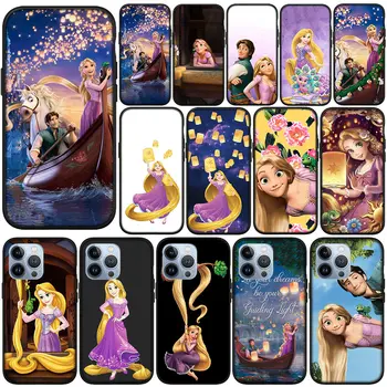 Mīksts Vāks Apple iPhone 11 15 Pro XS Max X XR 6 7 8 6S Plus + SE 2022 8+ Telefonu Gadījumā Rapunzel Tangled Pascal Anime Meitene