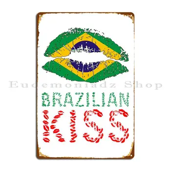 Brazīlijas Skūpsts Metāla Zīmes, Mājas Pielāgot Garāžas Dizaina Klasika Skārda Parakstīt Plakātu