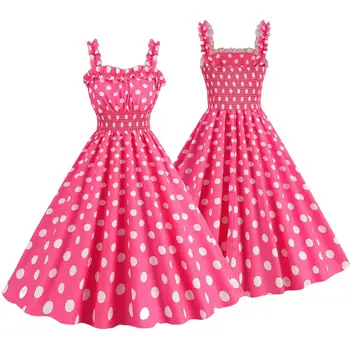 Vintage Vintage Kleita (A-line, Princess Dress Liels Hem Savirmot Informāciju Elastīgs Viduklis, Ziemassvētku Puse vai Balli Mīļotā Kakla