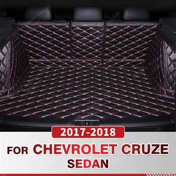 Auto Pilnīgu Pārklājumu Bagāžnieka Paklājiņš Par Chevrolet Cruze Sedans 2017 2018 Automašīnas Bagāžas Nodalījuma Pārsegs Pad Kravas Starplikas Interjera Aizsargs Piederumi