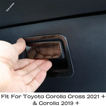 Aksesuāri Toyota Corolla Krusta 2021 - 2023 & Corolla 2019 - 2023. Gadam Otrā Pilota Cimdu Glabāšanas Kārbas Roktura Vizuļi Vāciņš Melns
