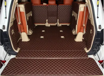 Augstas kvalitātes! Īpašas automašīnas bagāžnieka paklāji Lexus LX 570 2021-2007 7 sdvietas izturīgs boot paklāji, starplikas, kravas vāks LX570 