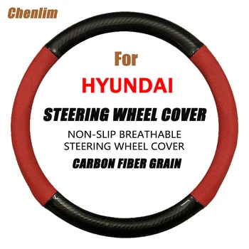 Par Hyundai HND-9 Oglekļa Šķiedras Auto Stūres Rats Segumu 38CM neslīdoša nodilumizturīga Sviedru Absorbējošu Modes Sporta