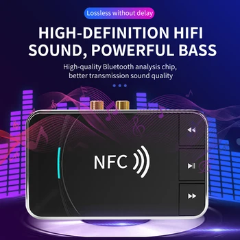 NFC Bluetooth-compatible5.0 Audio Raidītājs Uztvērējs RCA un 3,5 mm AUX Pieslēgvieta, USB Dongle Mūzikas Bezvadu Adapteri PC TV Austiņas