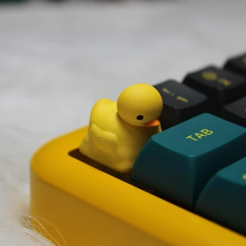 Personalizēto dizainu dzeltena ducky keycaps Sveķu Pogu ESC Krusta Ass Cherry Mx Slēdzis Spēle Mehāniskā Tastatūra Keycap Dāvanu Gudrs