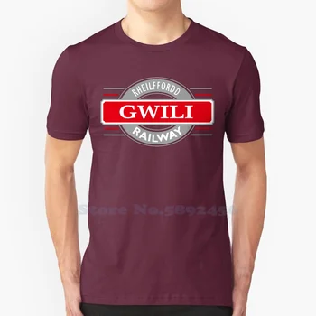 Gwili Dzelzceļa Logo Gadījuma T Krekls Top Kvalitātes Grafikas 100% Kokvilnas T-Veida