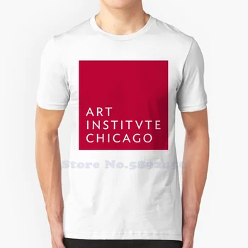 Art Institute of Chicago ir Zīmola Logo Augstas kvalitātes T Krekli 2023 Modes T-krekls Jaunu Grafisko Tee
