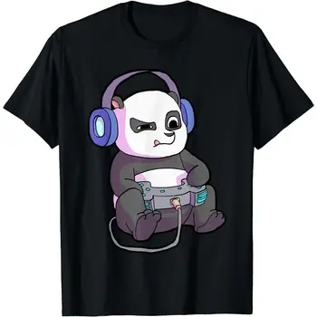 Spēlētāja Krekls Zēniem Spēļu Pusaudžu Meitene Smieklīgi Panda Krekls T-Krekls