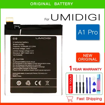 100% Oriģināls A1 Pro Rezerves Akumulatoru UMIDIGI A1 Pro A1pro 3150mAh Smart Mobilā Tālruņa Akumulatoru Baterijas Batteria + Instrumenti