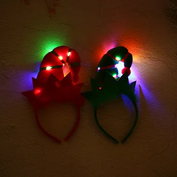LED Elf, Cepure, Matu Stīpas Sievietes Puses iedegas, ap Galvu stiprināmas Gaismas Tērpus Kāzu 2023 Ziemassvētku navidad