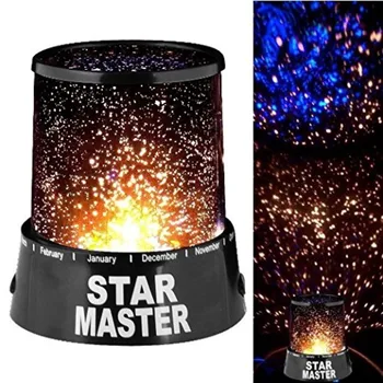 C5 3D LED Zvaigžņotām Nakts Debesīm Projektoru Lampas Radošo Zvaigznes gaismas LED Akumulatora Barošanu Telpas Dekoratīva Galda Nakts Lampas Svētku dāvanu