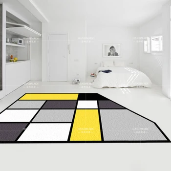 Personalizētu minimālisma neregulāra kvadrāta paklāju radošo Ziemeļvalstu modes viesistaba, kafijas galdiņš, guļamistabas paklāju mat