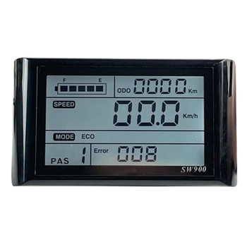 Ebike SW900 LCD Displejs Skaitītāju Kontrolei Elektrisko Velosipēdu Ātruma Mērītājs Kontroles/Iestatījums 24-72V