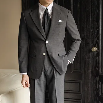Augstas Kvalitātes Vienkārši Viena Krūšu Dizainera Uzvalku 2 Gabals Kāzu Uzvalku Līgavainim Banketa Vīriešu Uzvalku Slim Kostīmu Homme Mariage